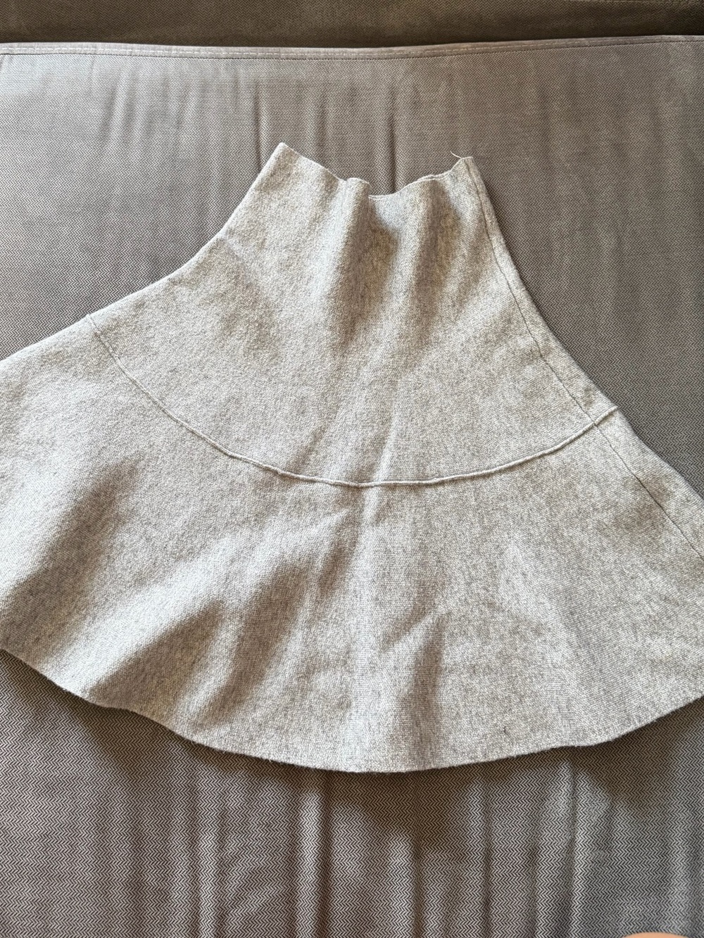 Zara knit Womens grey Flared Skirt